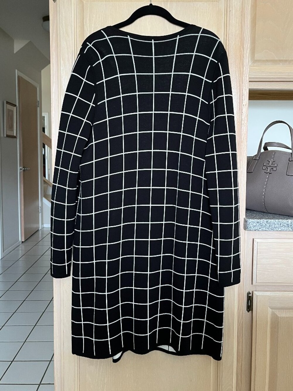 Talbots Windowpane Long Cardigan - Picture 3 of 5